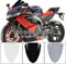 Motorrad Racing Windschutzscheibe Frontverkleidung für RS 660 RS660 2020 2021 2022 2023 Double Bubble Flyscreen Airflow Windschutz Deflector Cover Visier Pare-Brise Protector (Rauch)