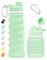 Nefeeko Collapsible Water Bottle, 26oz Silicone Foldable Water Bottles Leakproof BPA Free Travel Water Bottles with Carabiner, Portable Sport Water Bottles for Camping,Hiking Outdoor Indoor Sport