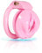 QgLust Pink Flat Chastity Cage Männer Peniskäfig mit Schamlippen,Penis Käfig mit 4 Cockringe extrem,Sissy Cock Cage SM Fetisch Keuschheitskäfig Herren Gürtel Sexspielzeug für Männer (Klein)