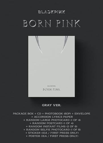 BLACKPINK 2nd ALBUM - BORN PINK [GRAY Ver.] _Package Box set_Bonus (Referring to the bullet point)