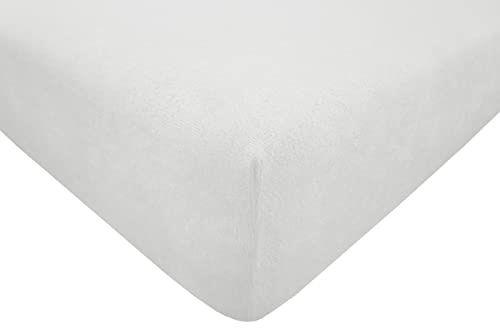 Dukal | Bezug für Massageliegen | 75-80 x 195-200 cm | aus hochwertigem Frottee-Stretch | 75% Baumwolle / 25% Polyester | Farbe: Weiss
