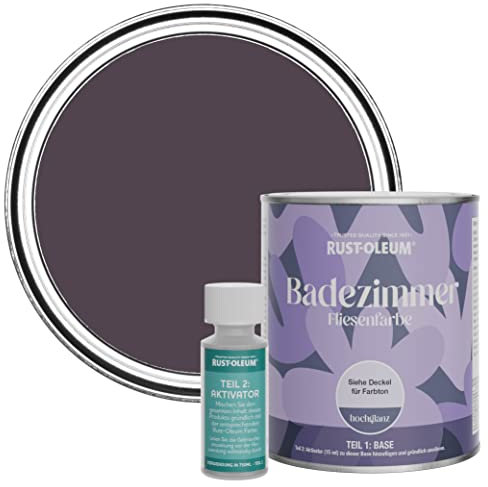 Rust-Oleum Purple Water-Resistant Bathroom Tile Paint in Gloss Finish - Grape Soda 750ml