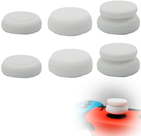 MatoSan® Lot de 6 Capuchons de Joystick Compatibles Avec Nintendo Switch, Joy Con Grip, Thumbstick, Switch Lite OLED - Accessoires de Protection Pour Nintendo Switch et Steam
