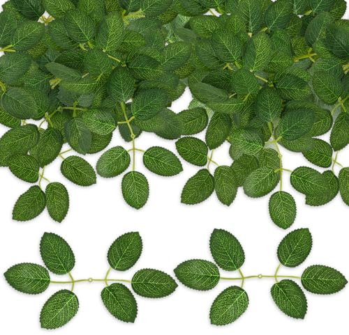 Künstliche grüne Blätter, Seidenrosen für Rosen, Großpackung, Blumenblätter, Kunstseide, grüne Blätter, Blumenarrangement, Kranz, Zubehör für DIY-Hochzeitssträuße, Antragsstrauß, Heimdekorationen, 50