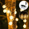 UISEBRT LED Lichterkette Außen Innen Warmweiß Kristall Kugeln Lichterketten 30M 240LED mit 8 Leuchtmodi, Dekoration Weihnachten, Halloween, Hochzeit, Party, Wasserdicht IP44 - Transparente Linie
