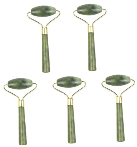 GLEAVI 5pcs Natürliche Roll Jade Roller Schönheit Werkzeug Gesicht Roll Werkzeug Aus Echtem Jade Hautpflege