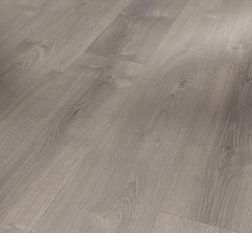 Parador Dekorboden Laminat Basic 600 Eiche Valere perlgrau gekälkt Naturstruktur Schlossdiele 4-V-Fuge