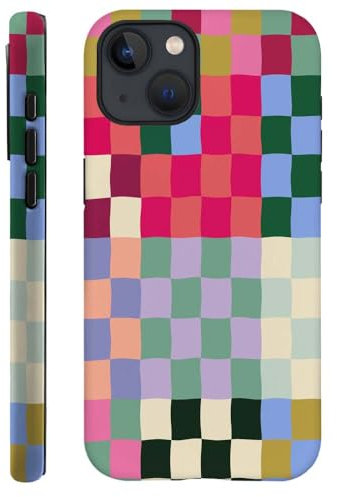 SEized Case Compatible with for iPhone 15,Colorful Checkerboard Phone Case for Girl Women Boy Men,Durable Protection Case for iPhone 15