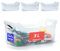 Aufbewahrungsbox- 3er Set Boxen Aufbewahrung 3l, Transparent, aus robustem Kunststoff, Plastikbox mit Rollen für einfache Handhabung, Aufbewahrung Ordnungssystem Aufbewahrungsboxen (3L, 3er Set)
