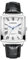 JewelryWe Uhren Herren Leder Rechteckig: 30m wasserdichte Kalender Analog Quarz Armbanduhr Männer Schwarz Echtleder Armband Uhr Herrenuhr mit Weiß Rechteck Römischen Zahlen Zifferblatt