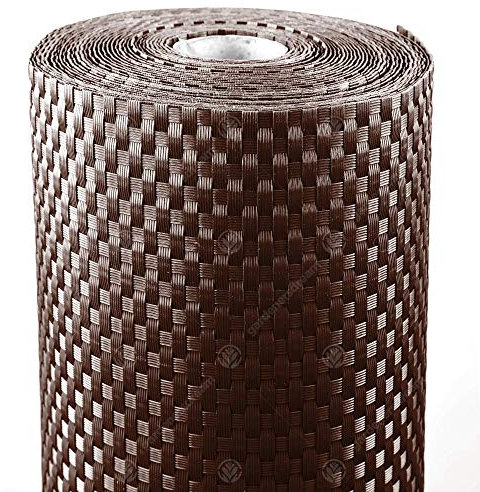 GardenersDream Polyrattan Sichtschutz & Windschutz (Dunkelbraun, 1 x 2 Meter) Polyrattan Balkon Sichtschutz Wetterfest - Ideale Sichtschutz Garten-, Sichtschutz Zaun- & Sichtschutz Balkon Verkleidung