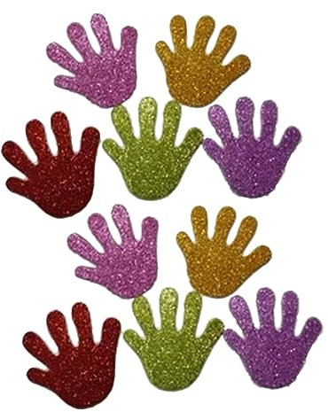 ifundom 5 Sätze Wandaufkleber- Wandtattoo Hand Aufkleber Flash-aufkleber Wandtattoo Hause Wandaufkleber Aus Schaumstoff Hand Wandaufkleber Halloween- Blitz Goldpulver Kind