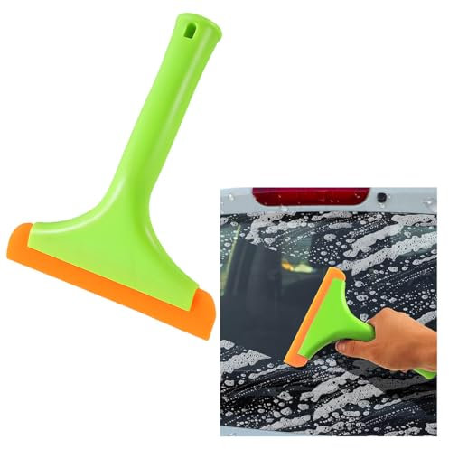 Ohleats Small Silicone Window Squeegee, Automatic Windshield Water Blade Scraper, Multi-Purpose Water Squeegee Cleaner for Mirror House Cleaning, Car Accessories (Light Green)