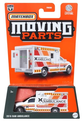 Matchbox Moving Parts 2016 Ram Ambulance, Weiß