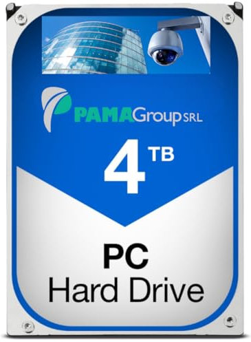 PAMA GROUP Disco rigido SATA meccanico da 4TB, 3,5 pollici, per PC desktop e sistemi di sorveglianza CCTV (Ricondizionato)