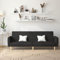 Gecheer Schlafsofa 2-Sitzer-Sofa Doppelbett Bettsofa Schlafcouch Couch Sofabett Tagesbett Bettcouch Gästebett,Polstersofa Funktionssofa Klappsofa Stoffsofa für Wohnzimmer Heimkino Büro Stoff Schwarz