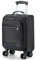 Ponhog Handgepäck Koffer 43.5x32x19, Reisekoffer mit 4 Rollen, Weichgepäck Trolley Gepäck Cabin Klein rollkoffer, Schwarz