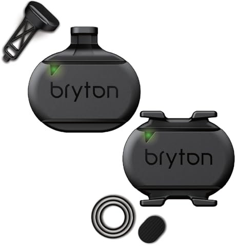 Bryton Fahrrad-Sensoren-Set, Smart Geschwindigkeitssensor und Smart Trittfrequenzsensor, kompatibel mit Smartphone-App und Fahrradcomputer über Bluetooth und ANT+