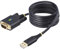 StarTech.com Cavo adattatore seriale da USB a modem nullo da 2m, ritenzione COM, FTDI, USB-A a RS232, viti/dadi DB9, 1,8m, Modem Nullo|Serie Pro