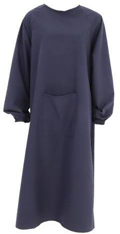 OSALADI Tablier Imperméable À Manches Longues Avec Poche Tablier De Travail Résistant À L'Huile Pour Hommes Femmes Vaisselle Nettoyage Et Travaux De Laboratoire Protection Robuste Gris