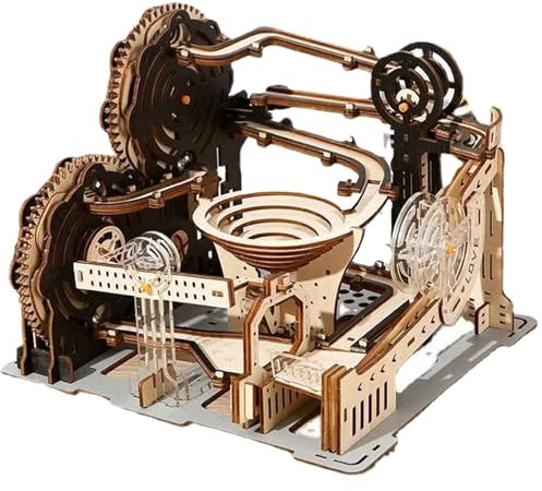 Funnaura Wooden Marble Building Run Adult Kits, 3D Electric Models Puzzles Marble Run for Men