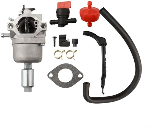 Entgoinggo Vergaser Kit Freischneider Motor Vergaser Set mit Dichtung Schlauch für Troy Aufsitzmäher 17,5 I/C für OHV Motor Rasenmäher Vergaser Teile