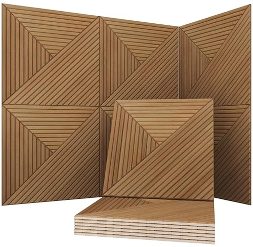 Soon Global Acoustical Wall Panels, 6-Piece 23.62 X 23.62 Inches Art Acoustic Panels, Decorative Acoustic Panels, Acoustic Wall Panels, Sound Absorbing Wall Art, Arcadian Vortex