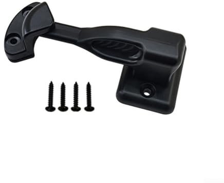 Jotekonoby Caravan Door Lock Holder Rotating Latch Mechanism Nylon Cabinet Catch Safety Lock Latch Parts for RV Boat Furniture RV Camper(Black)
