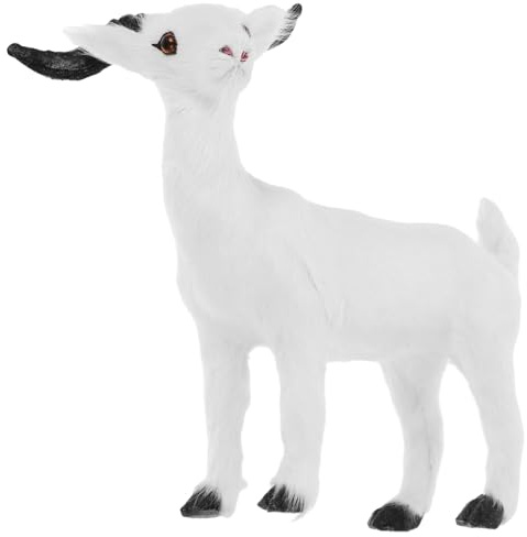 GALPADA Kleiner Ziegen Dekoration Dekoratives Ziegenmodell aus Kunststoff Kleine Ziegenfigur als Miniatur für Garten und Tisch Modellbau Bastelidee