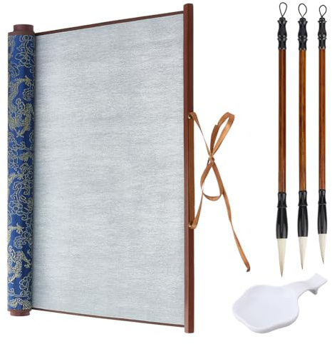 OLYCRAFT chiffon magique réutilisable chiffon magique chinois bleu papier à eau sans calligraphie chinoise traditionnelle pinceaux d’écriture stylos pour débutants pratique professionnelle