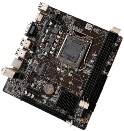 Geavonyg Hochleistungs Computer Motherboard MicroATX H61 Motherboard Kompatibel Für Sockel 1155-Prozessoren 10 USB Anschluss
