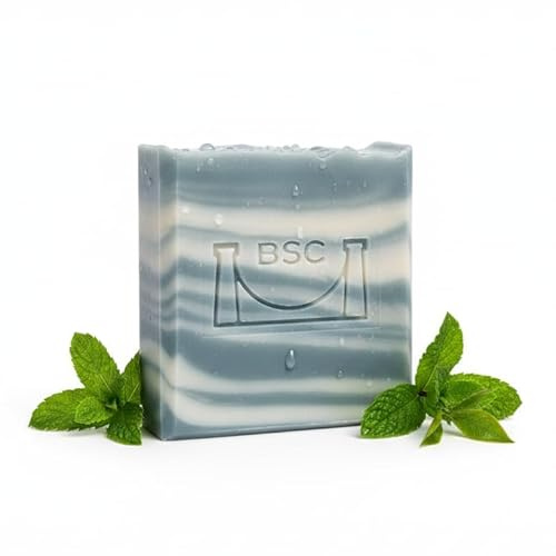 Bristol Soap Company Handmade Coconut and Shea Butter Artisan Soap with Tea Tree & Peppermint Essential Oil