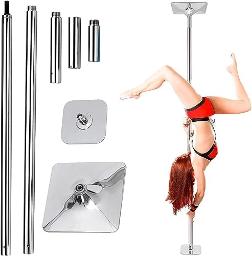 WDSOPK Barre De Pole Dance Professionnelle À Fixation Au Plafond, Idéale pour Pubs, Salles De Sport, Clubs Et Salles De Yoga. Barre De Pole Dance Autoportante pour La (298 Cm - 312 Cm)