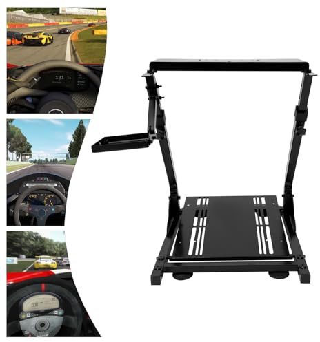 Oxylonty Lenkradständer für Lenkrad Gaming Wheel Stand Racing Lenkradständer mit V1 V2 Schalthebelhalterung Neigungsverstellbares Gestell PS4 Xbox PC