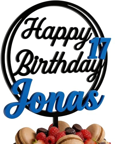 MOTLIX personalisierter Cake Topper für Geburtstag als Kuchendekoration | Namen, Alter & Farben individuell anpassbar | handmade aus umweltbewusstem PLA | passend für jede Torte & jeden Kuchen