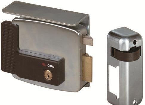 Serratura Elettrica da Applicare Cisa Art. 11721 Misura 80 mm Verso Dx Con Tetto