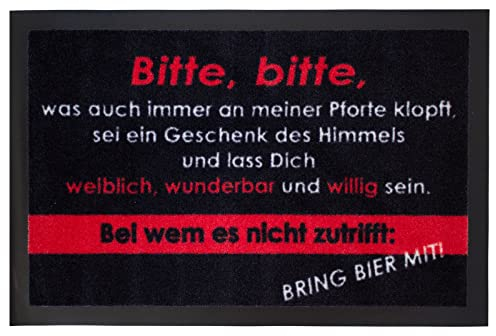 Mr.Ghorbani Fußmatte- Weiblich, Wunderbar Willig, Türmatte, Schmutzmatte, Sauberlaufmatte