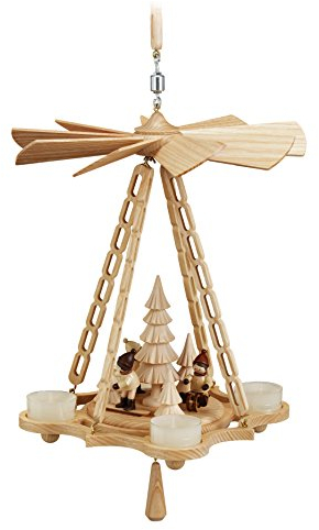 Volkskunstwerkstatt Unger Deckenpyramide - Hängepyramide Wintersport - Original Erzgebirge® #0771