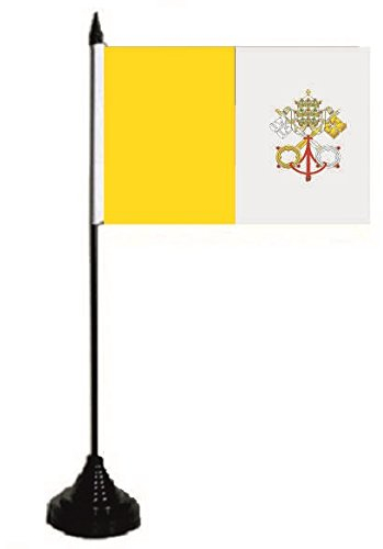 U24 Tischflagge Vatikan Flagge Fahne Tischfahne 10 x 15 cm