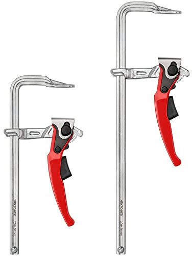 MAXPOWER 2pezzi morsetti da falegname 200mmx60mm+300mmx60mm morsetto a vite Morsetto rapido a cricchetto