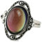 ODETOJOY Farbwechsel Stimmungsring für Frauen und Mädchen Einstellbare Größe Farbe Veränderung Stimmung Ring Boho Oval Gefühlsring