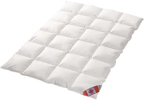 Canada Dreams Plus Luxus Winter Daunendecke Wärmegrad 4 Luxus Daunenflaum ☆☆☆☆☆ (220x240 cm)