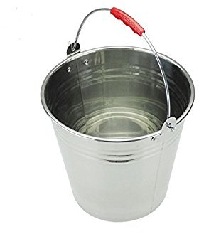 Mayuela - Cubo de Metal - Cubo para Agua, Jardín, Multiusos - 10 litros