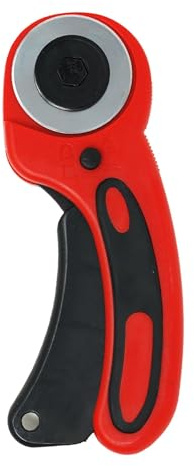 Dapetz® Cutter Rotatif 45mm Diamètre Lames Ergonomique avec Lame Acier avec Caoutchouc Poignées