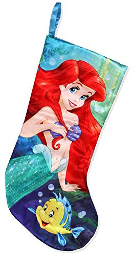 Kurt S. Adler Disney Die kleine Meerjungfrau Prinzessin Arielle Satin-Strumpf, Mehrfarbig, 19in