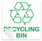 stika.co Premium Recycling Bin Stickers – 87 x 87mm Laminated Self-Adhesive Vinyl Labels with Recycle Logo | Eco-Friendly Sign for Home, Office & Schools
