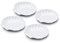 WM Bartleet & ‿Sons 1750 TSET108 Lot de 4 plats en porcelaine Motif coquillage Blanc 13 cm