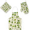 MyDaily Kochschürze, Ofenhandschuh und Topflappen-Set, Frosch, lustig, Cartoon, verstellbare Schürze mit Taschen, Ofenhandschuh und Topflappen, Küchengeschenk-Set