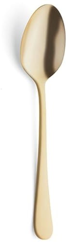AMEFA AUSTIN DORADO – Set 12 Cucharas Postre Acero Inoxidable | 18,5 cm | Color Dorado | Apto Lavavajillas