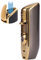 Briquet Coupe-Vent à 3 Becs Allume-Cigare Turbo Flame Jet Torche de Coup de Feu Puissante Réglable avec Boîte Exquise, Pas de Butane (gaz),Gray